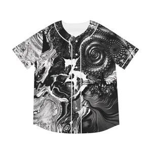 Zeds Dead Black & White Marble Swirl Baseball Jersey