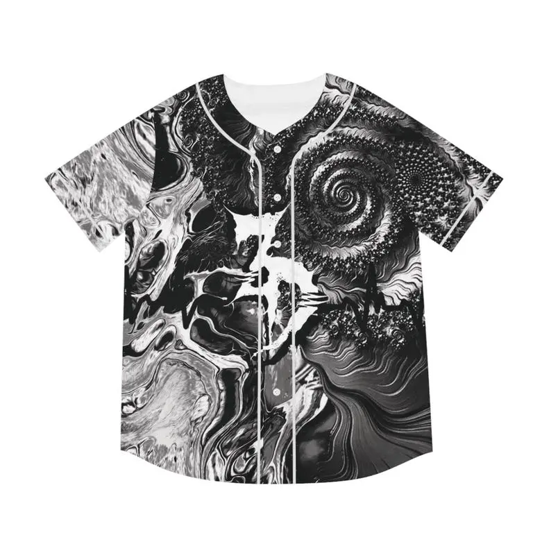 Zeds Dead Black & White Marble Swirl Baseball Jersey