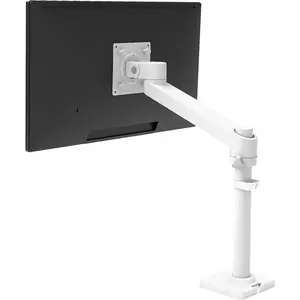 - NX Single  Arm, VESA Desk Mount - for Monitors Up to 34 Inches, 0 to 18 lbs - White