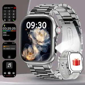 2.01 Inch Multifunctional Smartwatch with Hi-Fi Speaker, Noise Cancelling Microphone, Strong Light Flashlight, 100+ DIY Watch Faces, Wireless HD Calls