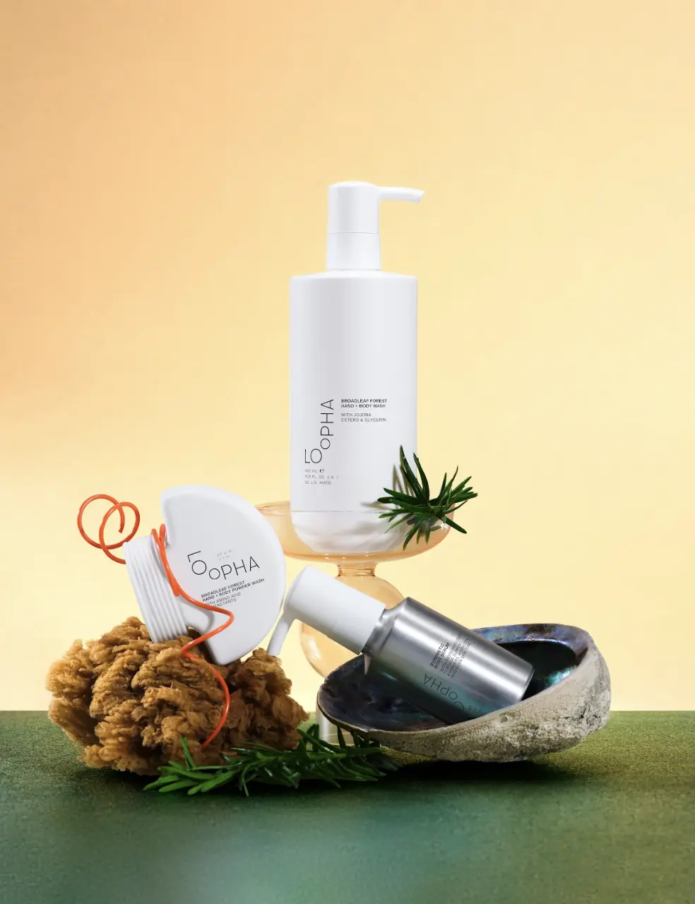 Broadleaf Forest Hydrating Gel + Powder Wash and Firming body serum trio