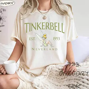 Vintage  Tinker Bell Est 1995  Shirt, Tinkerbell 1953 Neverland Sweatshirt,   Vacation Tee,  Princess Shirt