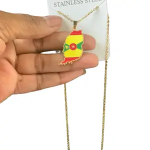 Necklace, Grenada Stainless steel necklace. Unisex, women, men.