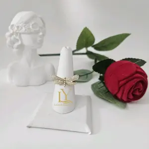 LaYaiBoutique #1955 high quality 14k gold plated dragonfly ring