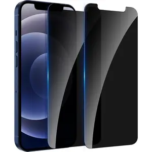 2 Pack Privacy Screen Protector For iPhone 12,12 Pro 6.1 inch, Anti-Spy Screen Protector Tempered Glass Film Shatterproof/Anti-Scratch/Touch Sensitive/No Air Bubbles/Easy to Install