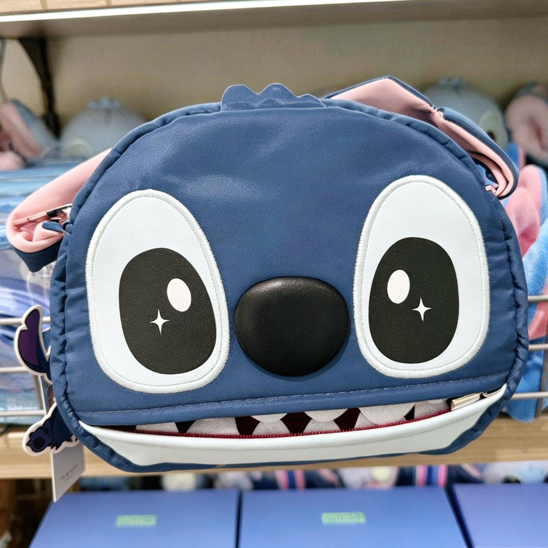 MINISO x Disney Stitch Ear Handle Crossbody Bag | Cute Plush Shoulder Purse with Top Handle for School, Travel & Everyday Use, Back To School