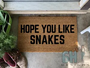 Hope You Like Snakes, Doormat, Python Costume, Snake Hat, Ball Python, Boa Constrictor Supplies, Python Mom, Reptile Cage,