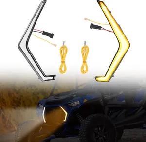 Nilight Turn Signal Fang Lights LED Fang Accent Street Legal Front Signature Lights Compatible with Polaris RZR XP 1000 Turbo Accessories 2019 2020 2021 2022 2023