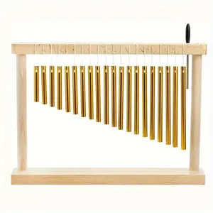 20-Tone Wind Chime Single Row Percussion Instrument, 20 Metal Bars Musical Theatre with Mallet, Desktop Bar Wind Chimes, Percussion for Desk/Study/Classroom Music/Meditation or Yoga.