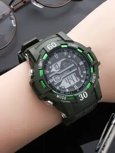 Fashion Men's Digital Watch, Student Sports Electronic Watch, Date, Alarm, Time, Day, Night Light, Clasp Strap, Gift Idea