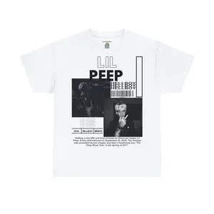 Tee Graphic Design Trend for fans Lil Peep T-shirt Hellboy Crybaby T-shirt Lyrical Sxen Trendy Shirt Aesthetic T-shirt Summer Emo Rap Hellboy Hip Hop Star Shopping Beamer Menswear Top