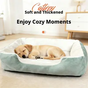 Soft Plush Cat Dog Bed, Warm Comfortable Pet Mat, Anti-Anxiety Non-Slip Pet Bed, Washable Self-Heating Dog Bed, Orthopedic Cushion