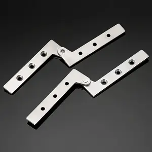 2pcs Rotating Medium Size Chicken Mouth Hinges, Hidden Pivot Hinges for Cabinet Doors, Wine Cabinet, Wardrobe Doors