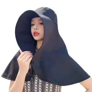 Women's Wide Brim Sun Hat – Trendy Solid Color Design for Casual Outdoor Protection, Ideal Fashion Accessory for Summer Adventures & Daily Outings