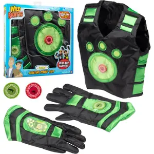 Wild Kratts Creature Power Suit, Chris (Size Large 6-8X) - Includes Vest, Gloves &amp; 2 Power Discs for Halloween Costume, Pretend Play &amp; Dress Up - Officially Licensed Toys- Gift for Kids Boys Girls
