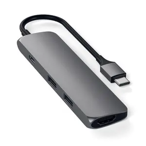 Satechi USB C Hub Multiport Adapter, USB C Docking Station with 4K HDMI, 60W USB C PD Charging, 2 USB-A, for MacBook Pro/Air M1 M2 M3, Dell, HP, Surface, Lenovo