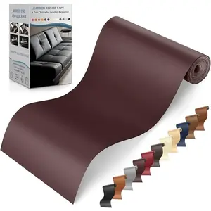 Self Adhesive Leather Repair Tape Kit, 4"x 63" Leather Repair Patch for Furniture, Leather Repair Patch for Car seat, Sofas, Couch, Boat Seat