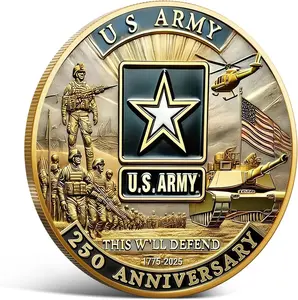 250th Anniversary Coin 1776–2026, Independence Day Commemorative Metal Coin Collectible, Patriotic USA Souvenir Gift for Coin Collectors History Lovers