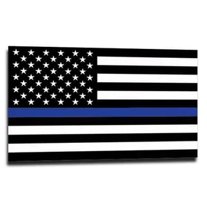 Thin Blue Line American Flag Sticker - Available In Multiple Sizes