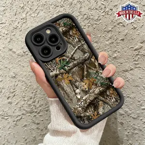 Cool Forest Camouflage Pattern Slim Case for iPhone 17 16 15 14 Pro Max 13 12 11 XR XS Plus Air Shockproof Anti Drop Protective Lightweight TPU Cover