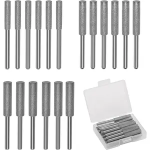18 count  Chainsaw Sharpener Chainsaw  Sharpener in 3 Size  Chainsaw Sharpener Burr, Polishing Grinding Tool for Electric Chain , Stone Carvings, (4mm, 4.8mm, 5.5mm)