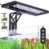 SEAOURA Clip-On Aquarium Plant Light - 12in 20W Aquarium Lighting Accessories, 24/7 Auto Timer, 10-Level Dimming, Adjustable Brightness/Height, Waterproof IP67 Full Spectrum RGB LED, Boosts Plant Growth for 12-20in/20 Gal Freshwater/Salt Small Tanks