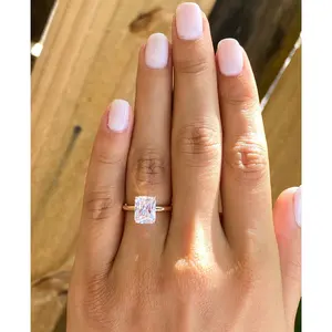 2 Ct Rose Gold Radiant Cut Engagement Ring