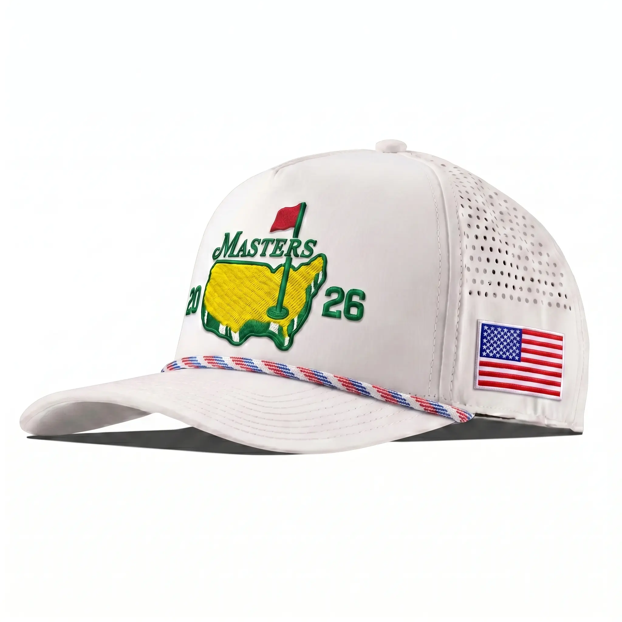 VALERIE Masters 2026 Embroidered Golf Hat – Augusta Inspired Golf Trucker | USA Flag Golf Cap | Golf Tournament Gift