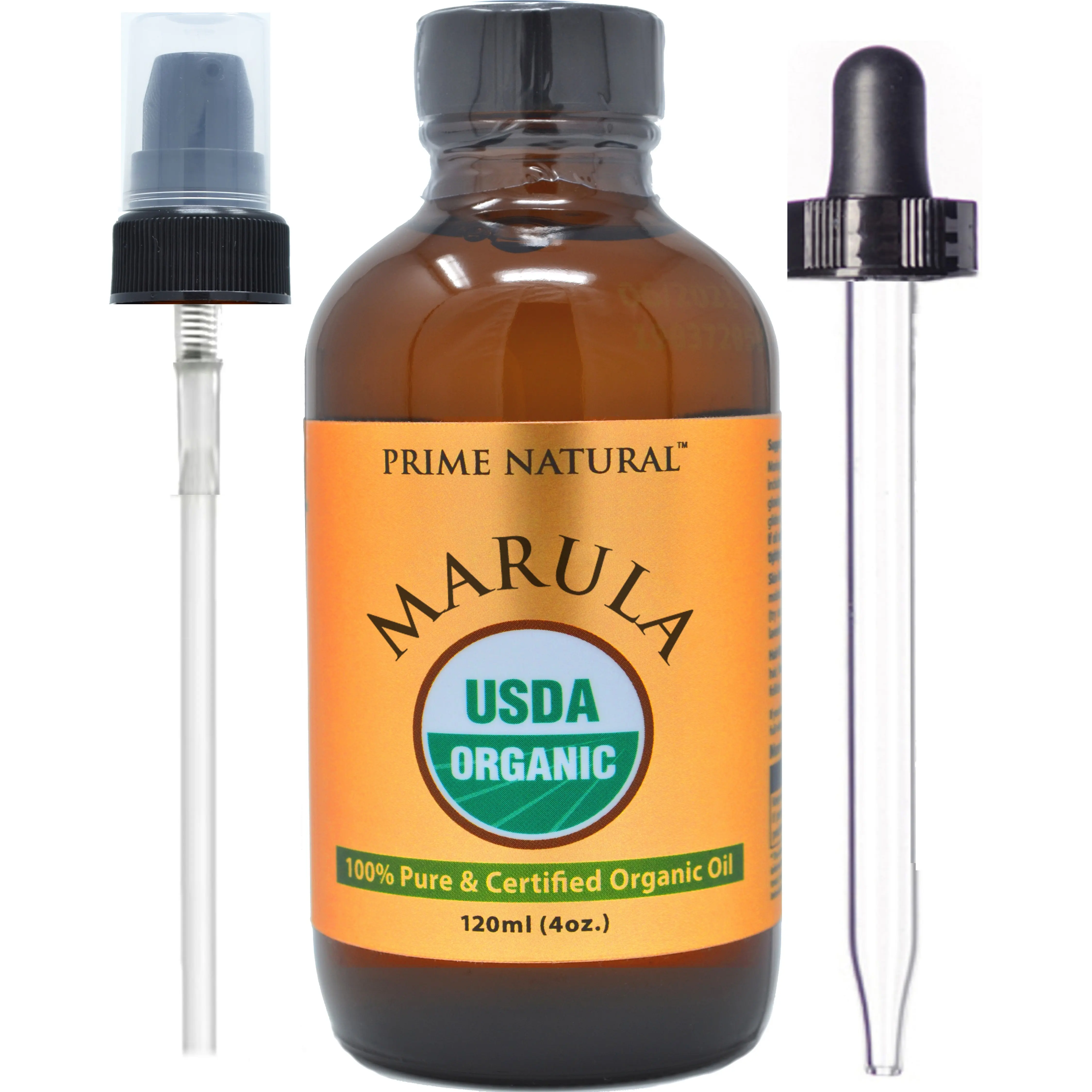 Organic Marula Oil 4oz/120ml - USDA Certified - Cold Pressed, Unrefined, Virgin - Pure, Natural, Vegan, Best for Face, Body, Hair, Nails, Skin Care Body Care Cleanser