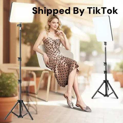 2-Pack Dimmable Metal LED Photographic Fill Light Kit - Adjustable Tripod Stand, USB-Powered, Brightness Control for Content Creation, Filming, Makeup (2 LED Ring Lights)