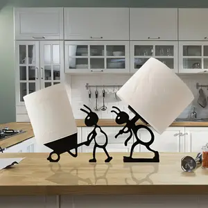 2-Pack Simple Practical Tissue Holder. Cute Modern Ant Design, Funny & Stylish Toilet Paper Dispenser For Bathroom, Home Decor, Office Restroom. Creative Gift Idea For Family & Friends.