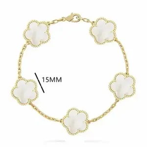 Designer Bracelet Women Bracelet Designer Plated Gold Bracelet White Shell Agate Charm Luxury Bracelet