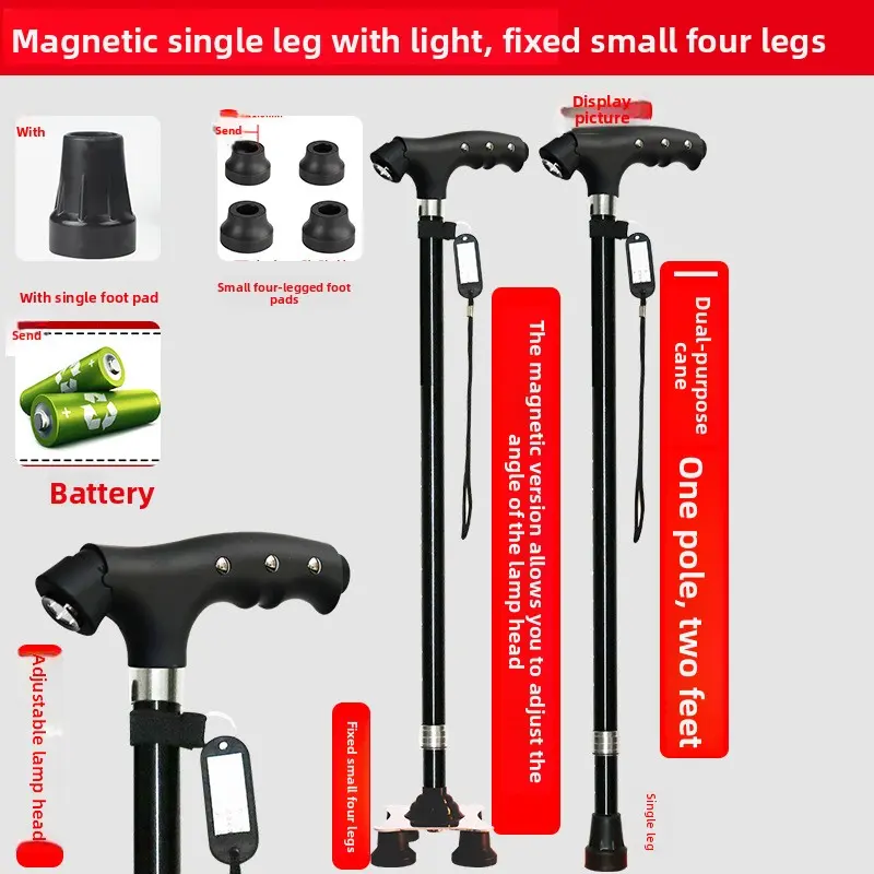 Black single-leg, small  dual-use adjustable lamp