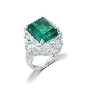 DW Emerald Color Classic  Cubic Zirconia 925 Sterling Silver  Ring