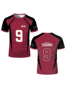 Collector's Edition Popular Anime Haikyuu!! Otokoma Jersey/Team Uniform T-Shirt, Kozume Tetsuro, Kuroo Cosplay Costume, High School Volleyball Club, Men's Sports T-Shirt