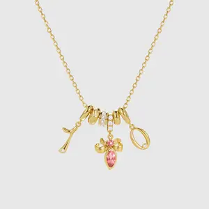 Tewiky Luxury Gold Smooth Natural Stone Hoop Necklace / Birthstone Month Number Pendant / Irregular Heart Birthstone Necklace – Dainty Premium Birthday Gift for Women