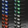 16 Pcs Fashion Retro Metal Rivet Glasses, Vintage Casual Glasses, Multiple Color Options, Rubber Nose Pads, Comfortable Close Fit, Ideal for Daily Wear