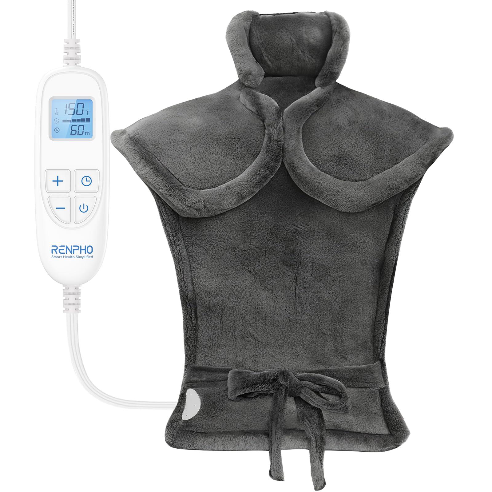 RENPHO ETL Certified Polyester Extra Large 24"x33" Heating Pad - Hot Compress Heated Shawl for Back Fatigue, Cramps Relief, Relaxing Gifts for Women, Birthday Choice,father'sdaygifts,summerhairstyles