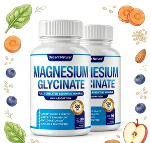 90 Capsules 1000mg 8 Elemental Chelated Magnesium Glycinate Complex with Citrate Malate Taurate, Easy Absorption Magnesium Supplement for Muscle Recovery, Bone Strength, Immune Balance & Daily Fitness Support