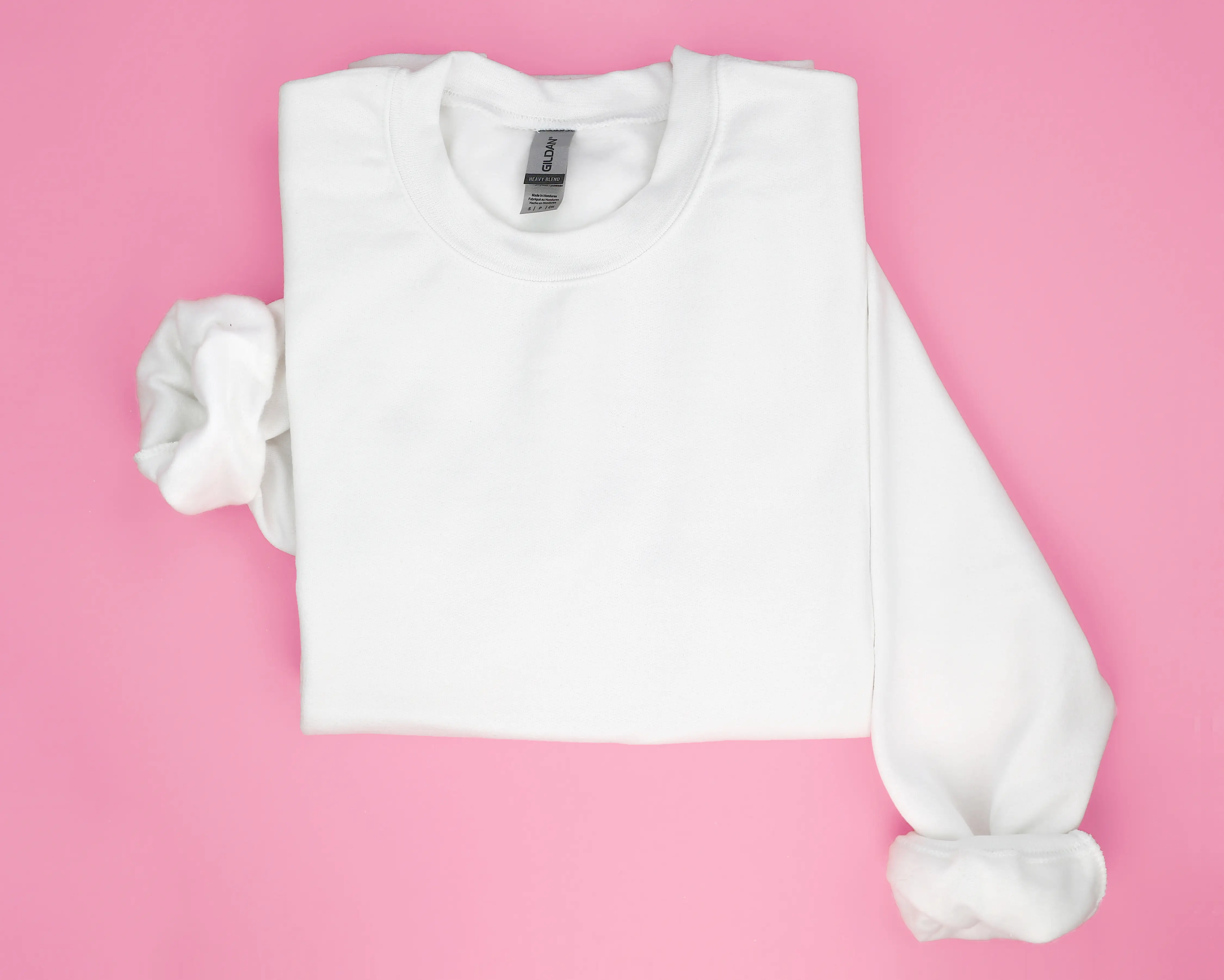 Unisex WHITE Sweatshirt Loose Fit Long Sleeve Cotton Top Shirt Essential Basics Outfit Casual Comfy Soft Cotton Top