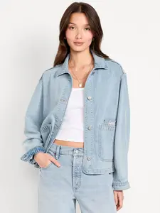 Old Navy Women's Cropped Denim Chore Jacket