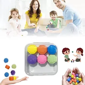 Korean Traditional Play Game,Gonggi Jack Stone Pebbles Set,Stone Catching Game Korean Folk Game,Hand Eye Coordination Training Toy(6Pcs)