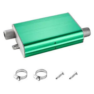 VEVOR Diesel Heater Muffler, 0.94 inch Diesel Heater Muffler Upgrade, Parking Heaters Mufflers Fit with 2 Clamps and Screws, Aluminum Alloy Parking Heaters Noise Reducer for 2KW 5KW 8KW Heaters
