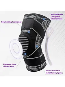 Knee Braces, 2-Pack, Knee Support Compression Sleeves, Fitness Sports Knee Braces, Women's & Men's Compression Suitable for Running, Fitness, Basketball