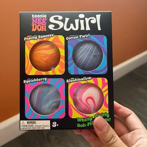 Needoh Tweenie Swirl Sensory Fidget Toys, 4-Pack Stress Relief Tools for Kids and Tweens