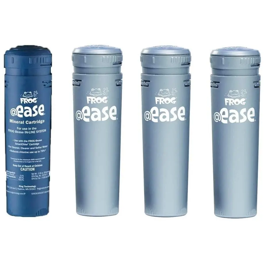 4 Pack - FROG® @ease® In-Line Spa SmartChlor® Sanitizing Cartridge + Mineral Cartridge