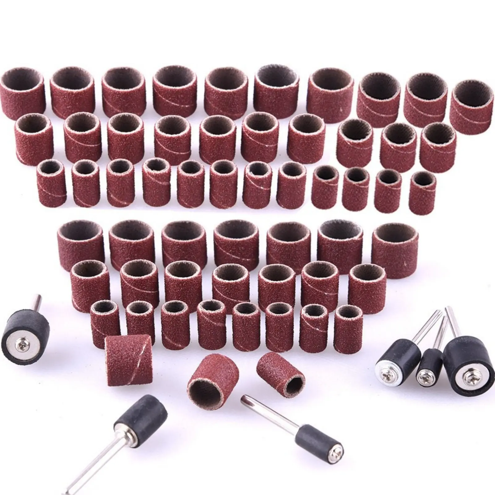 Sanding Drum Kit 384Pcs Sanding Sleeves with Mandrels for Dremel Rotary Tool