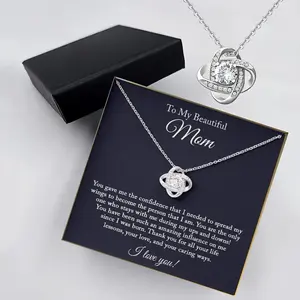 My Wife Necklace Soulmate Necklace For Women Future Wife Jewelry Birthday Christmas Valentine's gifts For Girlfriend Message Card Box