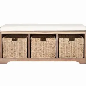 Varielle 47"W Storage Bench - natural/ivory