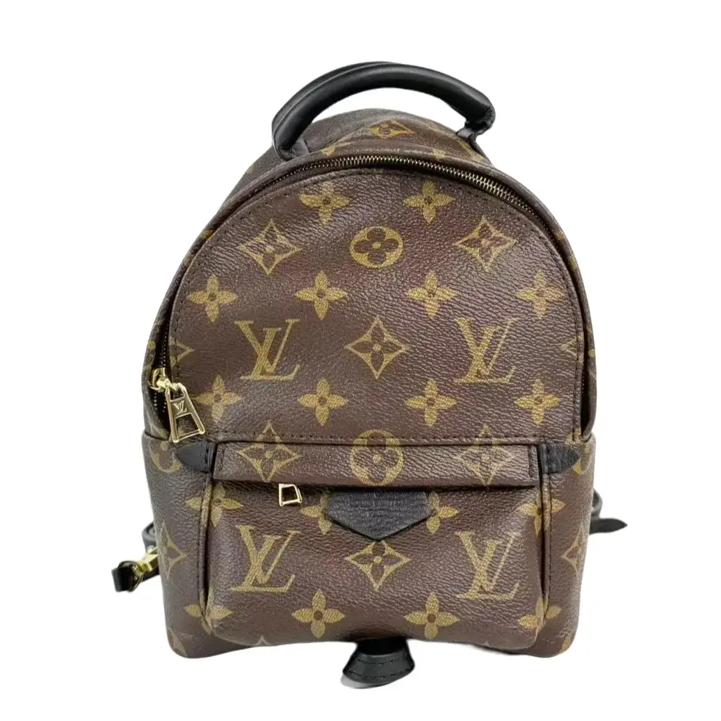 Pre-owned Louis Vuitton Leather Backpacks Mini Palm Spring Monogram Canvas Backpack